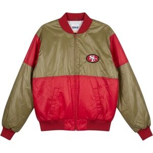 Vintage 1991 Chalk Line San Francisco 49ers Bomber Jacket Youth 18-20 XL Red